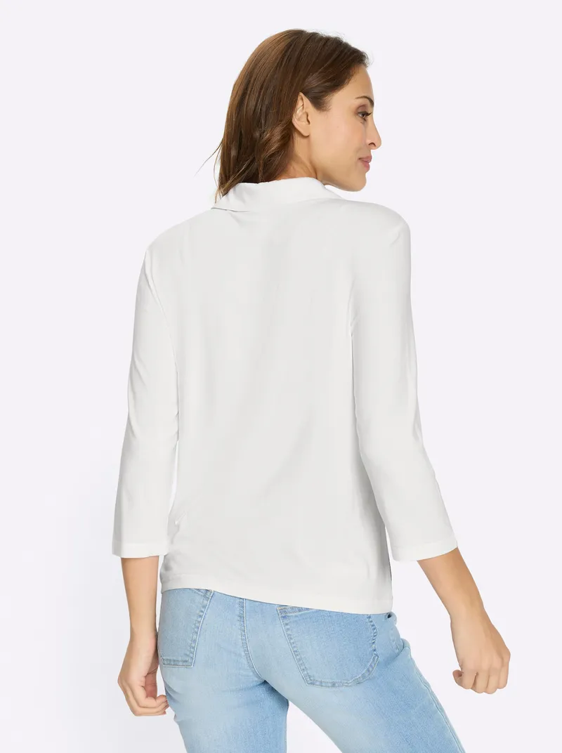Witt Poloshirt weiß-schwarz-gemustert, Weiß-schwarz-gemustert, – Produktbild 2 von 2