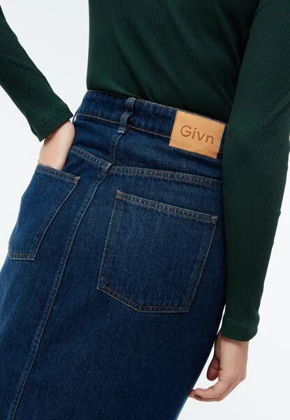 Givn Berlin Givn Berlin Jeansrock GBKARLOTTA aus Bio-Baumwolle, Dark blue, – Produktbild 3 von 3