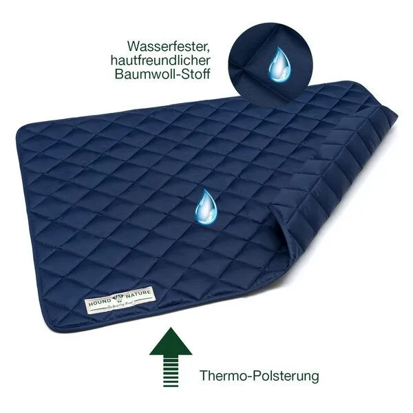 HOUND & NATURE HOUND & NATURE Wasserdichte Baumwoll Hundedecke DAVOS, Blau, – Produktbild 4 von 4