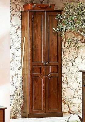 OTTO home Garderobenschrank (Made in Europe) Breite 67 cm, aus massiver Kiefer, FSC®-zertifiziert, Braun, – Produktbild 2 von 5