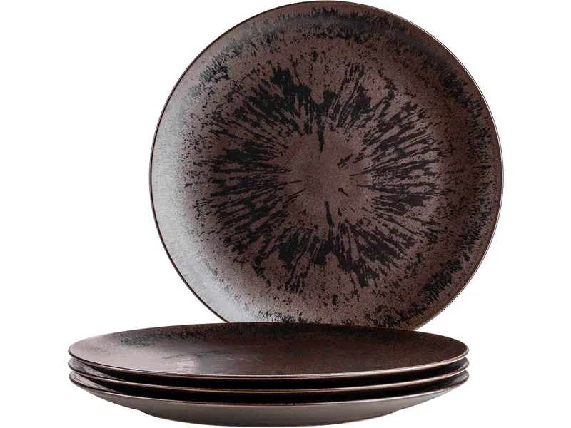 Mäser Mäser Platzteller-Set 4-tlg. Steinzeug, Bronze, – Produktbild 1 von 2