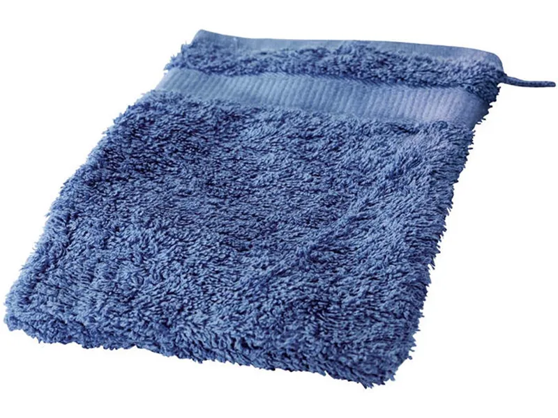 Cotonea Cotonea Bio Frottier-Waschhandschuh, Lapis (blau), – Produktbild 1 von 3