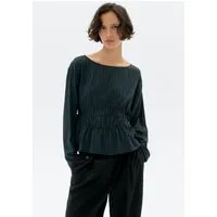 thinking mu Thinking MU Damen vegan Bluse Devin Gestreift Grün – Produktbild 1 von 1