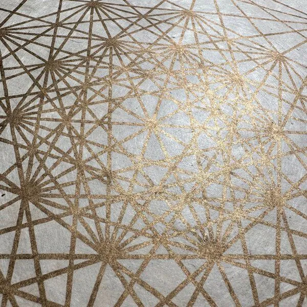 Veskor Cassiopeia Veskor Cassiopeia DEMIHEXERAKT Heilige Geometrie Linoldruck | 40 × 40 cm | Gold auf Naturweiß – Produktbild 4 von 4