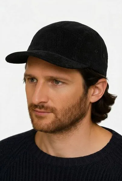 Lou-i Lou-i Cord Cap Bio-Baumwolle, Schwarz, – Produktbild 3 von 4