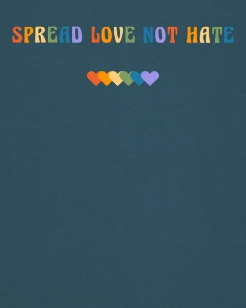 watapparel watapparel T-Shirt Unisex Spread Love not Hate, Stargazer, – Produktbild 3 von 3