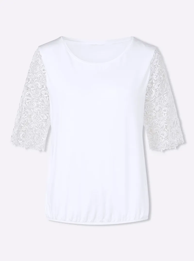 Witt Spitzenshirt weiß, Weiß, – Produktbild 1 von 2