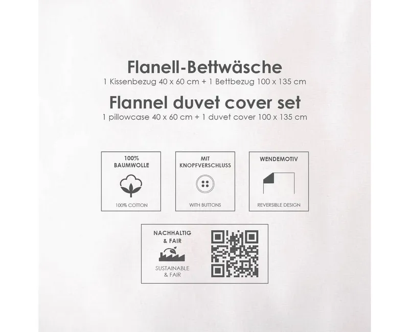 Baby Best Baby Best Babybettwäsche babybest Adventure Buddies, Flanell, 2 teilig, Bunt, – Produktbild 5 von 5