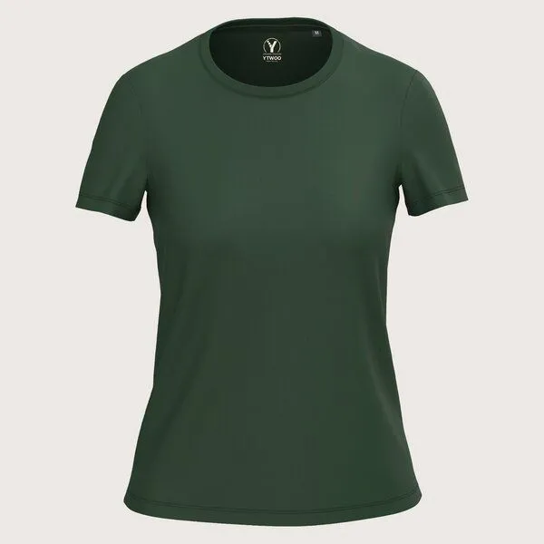 YTWOO YTWOO Regular Damen T-Shirt Light, Forest green, – Produktbild 1 von 3
