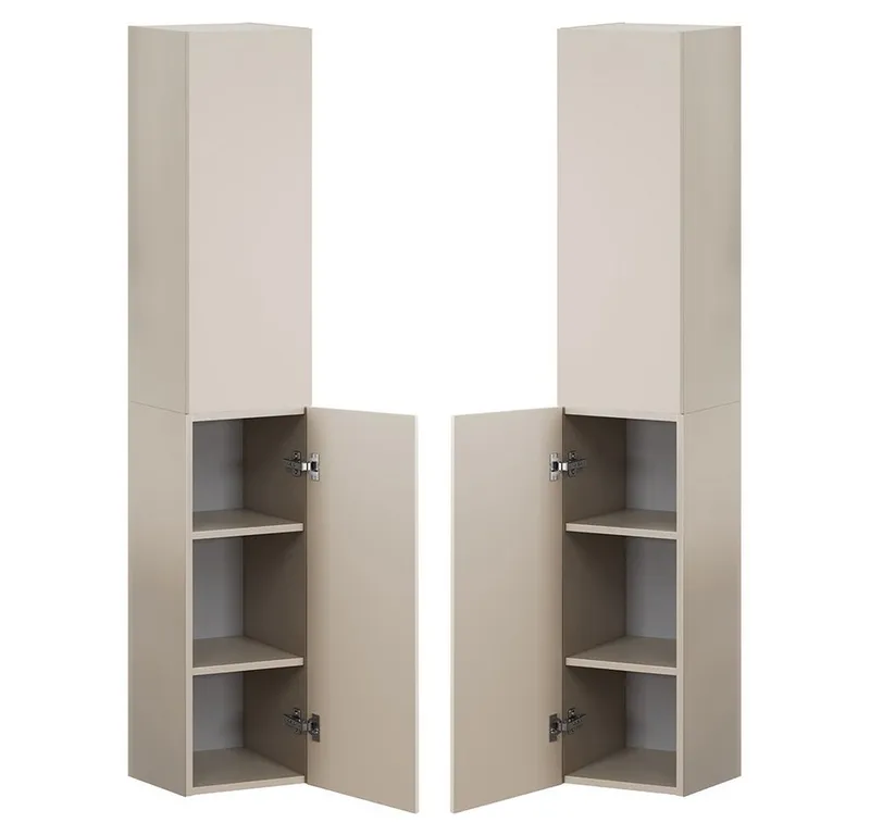 Lomadox Hochschrank DURANGO-56 Badschrank, 160cm hoch, wandhängend, Braun, – Produktbild 2 von 5