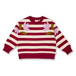 Sense Organics sense-organics Sense Organics Kinder Sweatshirt Ringel mit Blumen-Applikationen Bio Baumwolle – Produktbild 1 von 1