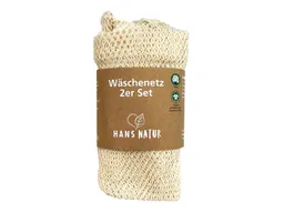 HANS NATUR Wäschenetz aus Bio-Baumwolle 2er-Set natur Maße 32 x 45 cm und 27 x 35 cm – Produktbild 1 von 1