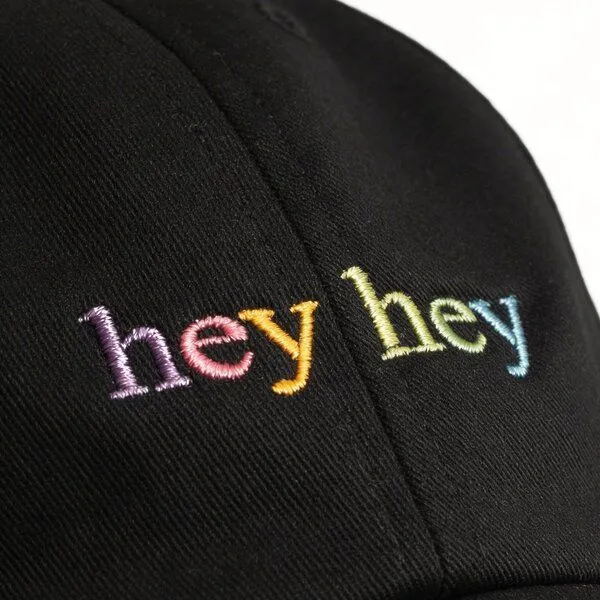 hey hey studios hey hey studios Unisex Cap „Rainbow 2.0“ schwarz aus Bio-Baumwolle, Schwarz, – Produktbild 2 von 4