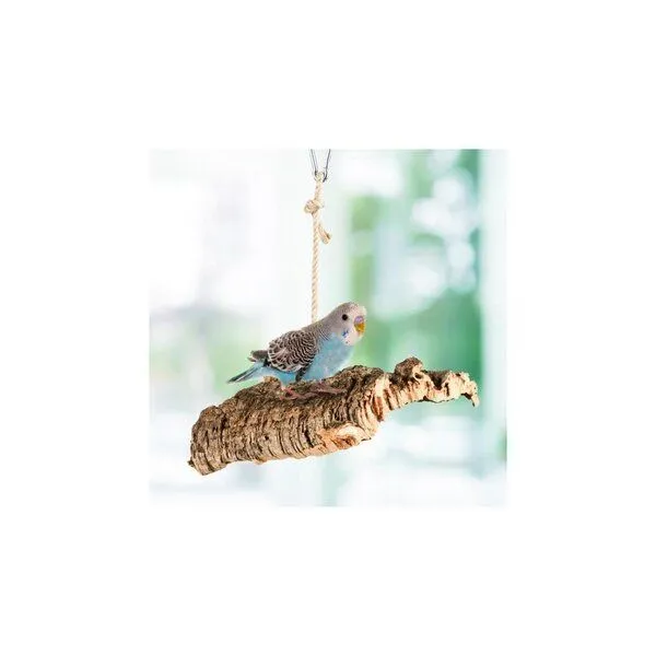 Kork-Deko Kork-Deko Vogel-Schaukel aus Naturkork-Rinde, flach 15 cm – Produktbild 1 von 6