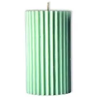 El Puente El Puente Stumpenkerze | Fair Trade & Handmade aus Indien, Petrol, – Produktbild 1 von 1