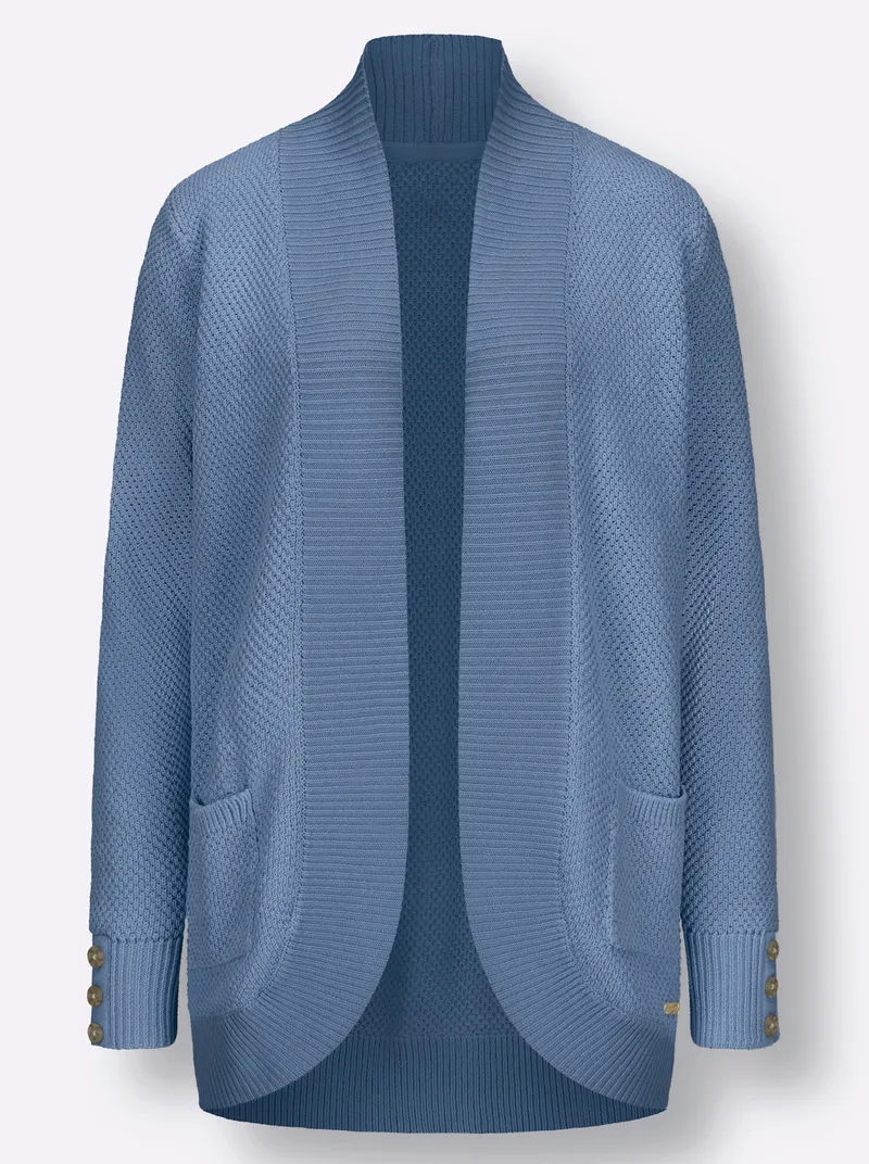 Witt Longstrickjacke, Mittelblau, – Produktbild 1 von 2