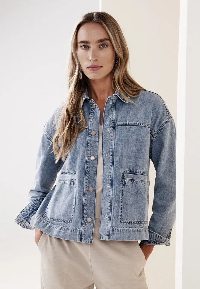 STREET ONE Jeansjacke in Denim-Optik, Blau, – Produktbild 1 von 5