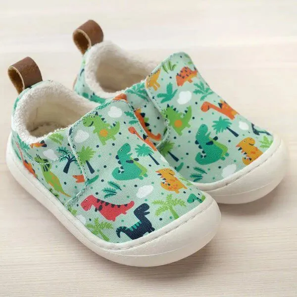 Pololo Pololo Lauflernsneaker "Chico" aus Seaqual Yarn mit Baumwoll-Futter, Größen 20-27, Dinos, – Produktbild 1 von 4