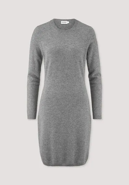 hessnatur hessnatur Strickkleid Regular aus Bio-Schurwolle mit Cashmere, Grau, – Produktbild 4 von 4