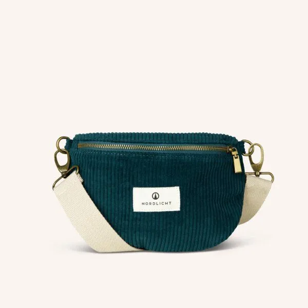 NORDLICHT NORDLICHT Bauchtasche TOMMA Cord aus Bio-Baumwolle, Petrol, – Produktbild 1 von 4