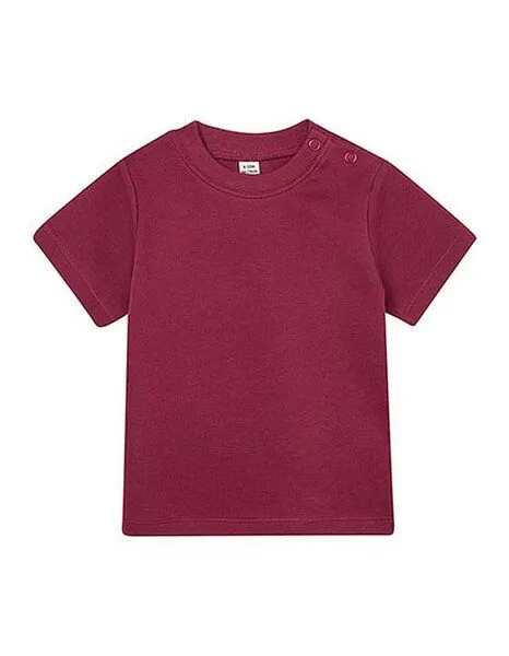 Babybugz Babybugz Baby T-Shirt 0 - 36 Monate 200 g/m² Bio Baumwolle Vegan, Burgundy, – Produktbild 2 von 3