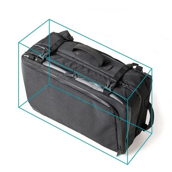 aporti aporti Handgepäck Reiserucksack Bergamo - wasserabweisend, recycled - 45 Liter, Schwarz, – Produktbild 3 von 4