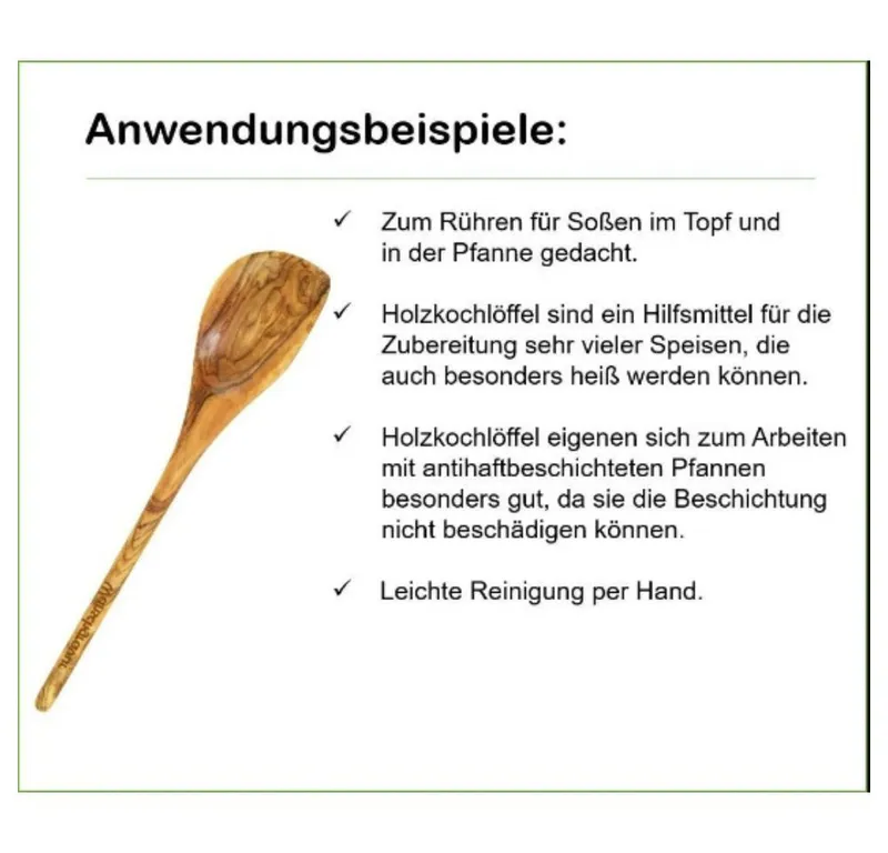 Olivenholz erleben Olivenholz erleben Kochlöffel mit ECKE aus Olivenholz – Produktbild 8 von 8