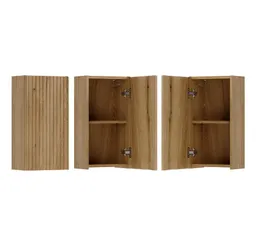 Lomadox Hängeschrank NEWPORT-56-EVOKE 30 cm breit mit 1 Tür, Eiche mit gerillter Front – Produktbild 1 von 1