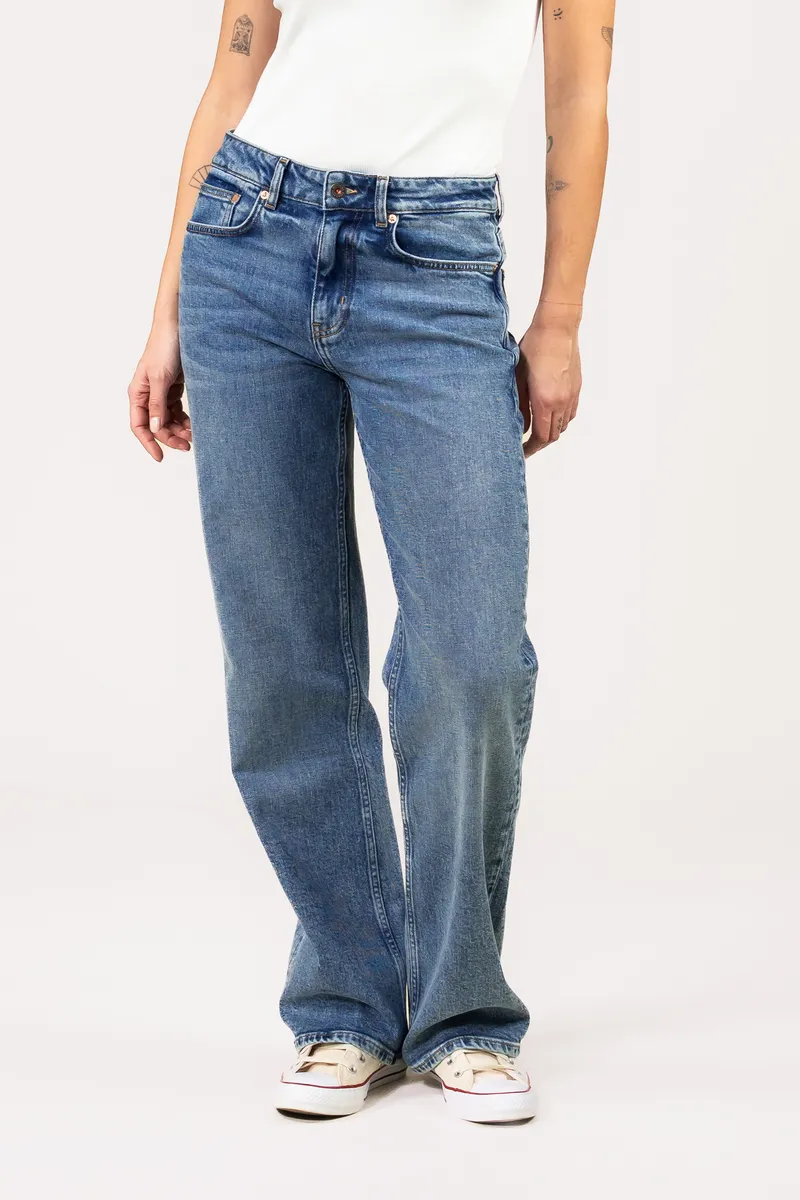 Kuyichi Kuyichi Damen vegan Jeans Izabella Straight Perfect Vintage, Blau, – Produktbild 2 von 2
