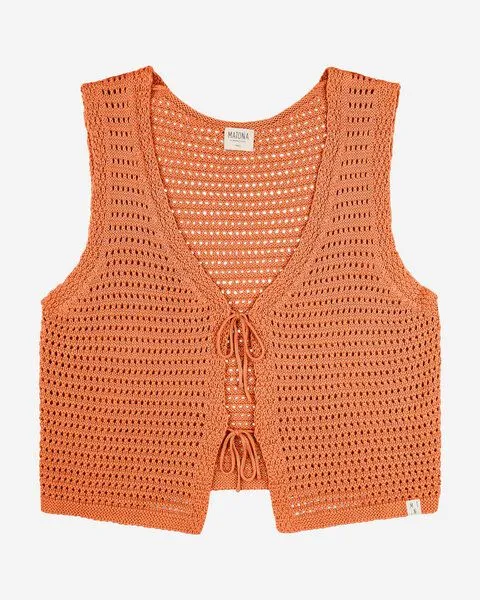 MATONA Matona Weste | Tie Vest | aus Bio-Baumwolle | GOTS-zertifiziert, Apricot, – Produktbild 3 von 3