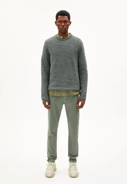 ARMEDANGELS ARMEDANGELS TOLAA Herren Pullover aus Bio-Baumwolle, Space steel-grey green, – Produktbild 4 von 4