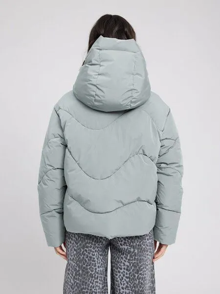 Mazine Mazine Damen Waves Quilt Kurze Puffer Jacke, Ice green (grün), – Produktbild 2 von 4