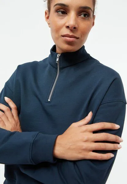 Givn Berlin Givn Berlin Zip Sweater GBMAGDA aus Bio-Baumwolle, Midnight blue, – Produktbild 3 von 4