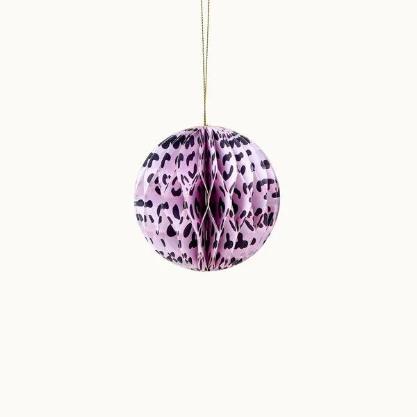 by Vivi. by Vivi. Papier Kugel Leo-Print zum Hängen, Pink, – Produktbild 1 von 2