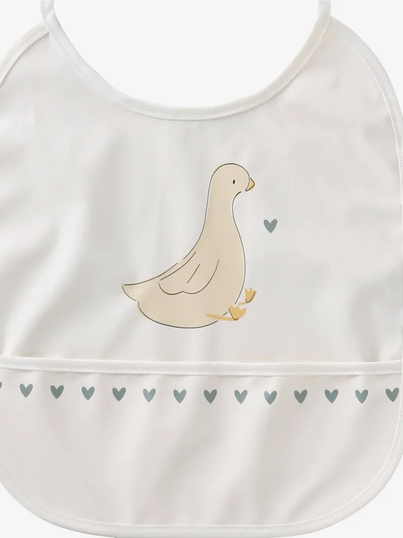 Vertbaudet Baby Lätzchen mit Auffangtasche, Weiß, – Produktbild 2 von 4