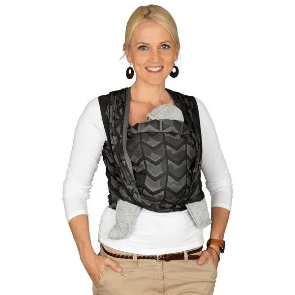 Hoppediz Hoppediz Babytragetuch - Gewebtes Tragetuch kbA, Amsterdam black, – Produktbild 1 von 4