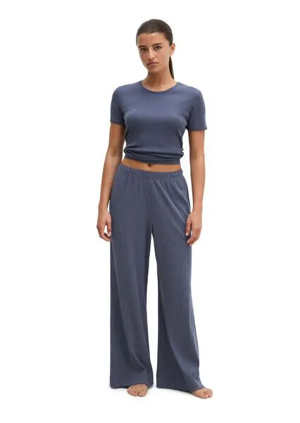 Marc O'Polo Marc O'Polo Lounge-Hose lang | Baumwolle GOTS, Odessey blue, – Produktbild 1 von 4