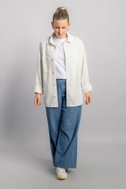 DIRTS DIRTS Damen vegan Overshirt Cord Ungefärbt Weiß – Produktbild 1 von 1