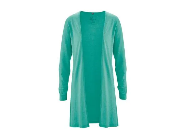 HempAge HempAge Lange Jersey Damenjacke Hanf/Biobaumwolle, Emerald (grün), – Produktbild 3 von 4