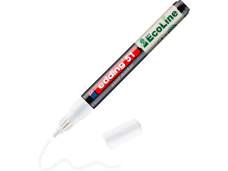 Edding Edding Lackmarker "51 EcoLine" wasserbasiert, Weiß, – Produktbild 1 von 1