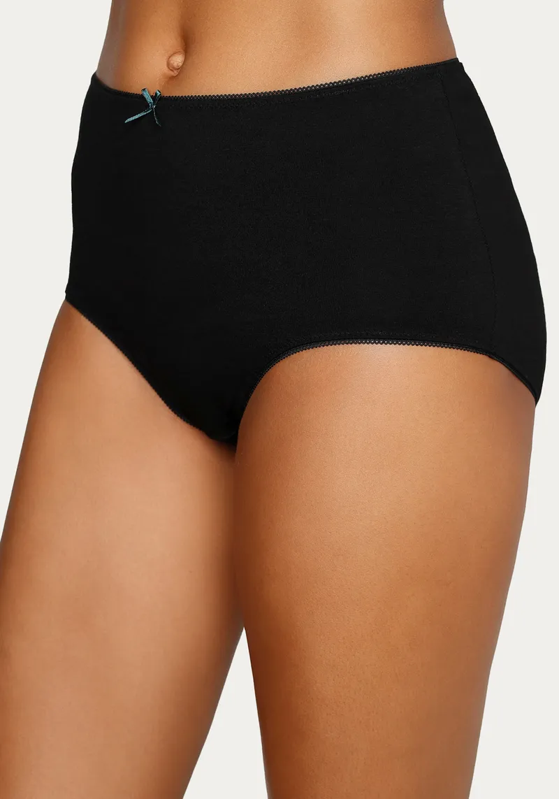 petite fleur by Lascana Taillenslip schwarz, petrol, Schwarz, petrol, – Produktbild 1 von 3