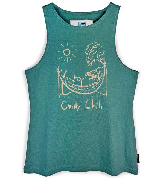 Gary Mash GARY MASH Tanktop Grace Chilly Chili in der Hängematte aus Biobaumwolle, Blaugrün (grün), – Produktbild 4 von 4
