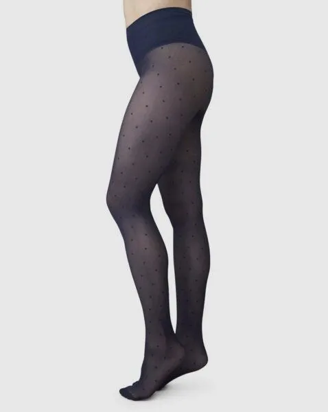 Swedish Stockings Swedish Stockings 40den Black - Strumpfhose - Doris Dots, Dunkelblau (blau), – Produktbild 2 von 4