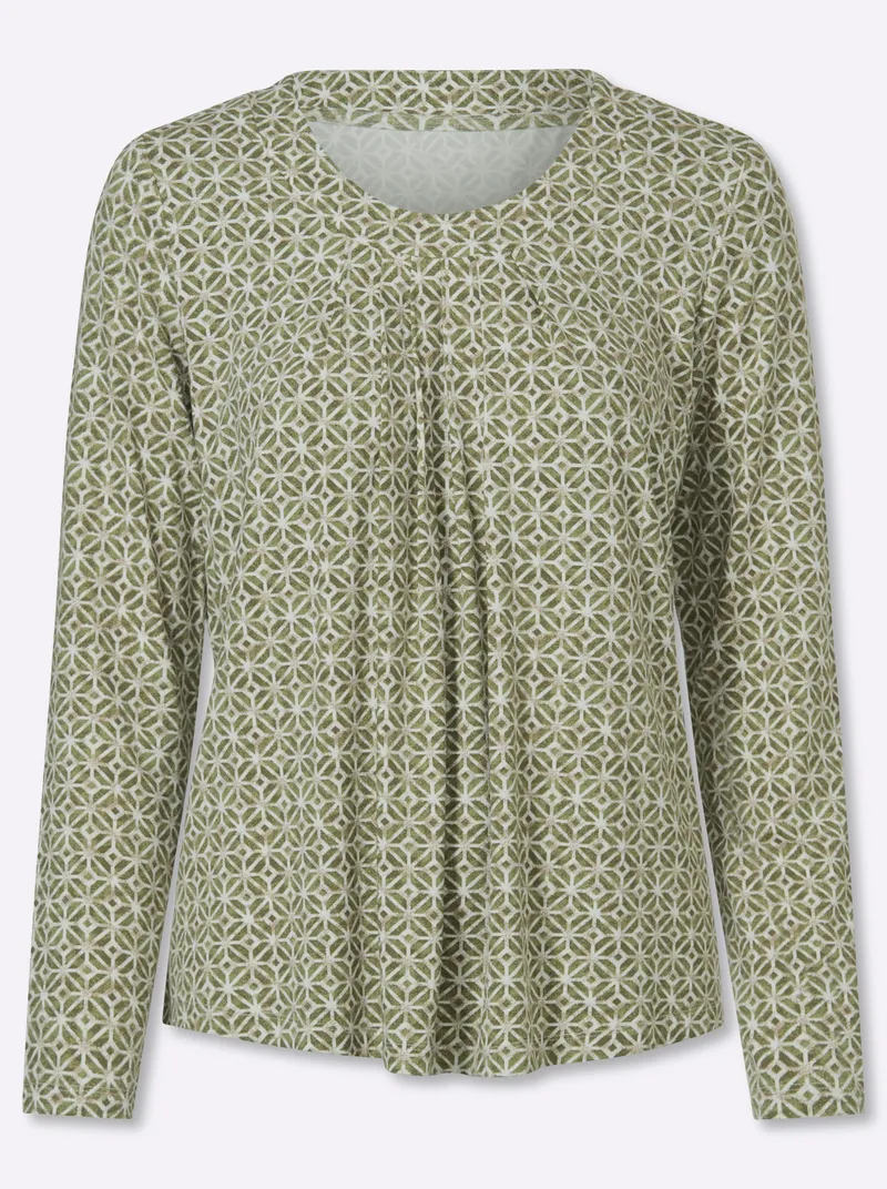 Witt Print-Shirt, Ecru-schilf-bedruckt, – Produktbild 1 von 2