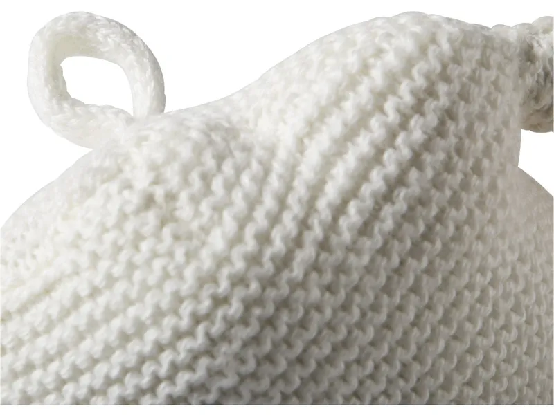 HANS NATUR HANS NATUR Baby Schnuffeltuch mit Rassel Strick Bio-Baumwolle Maße 35 x 35 cm, Natur, – Produktbild 2 von 2