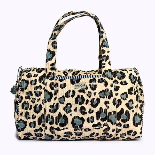 KIKOONI KIKOONI handgefertigte große Baumwolltasche "K. Shopper", Blue leo, – Produktbild 1 von 4