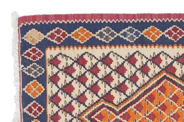 Rugtales Kelim Senneh „Rugtales“ aus Schurwolle, 60x86 cm, Beige, – Produktbild 4 von 4