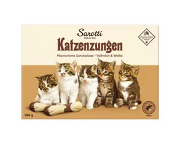 Sarotti Sarotti Schokolade, Sarotti Katzenzungen Weiße und Vollmilchschokolade marmoriert 100g – Produktbild 1 von 1