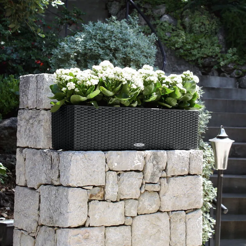 Lechuza® Lechuza® 'Balconera Cottage 80', granit, ca. 79 x 19 x H 19 cm, Schwarzgrau, – Produktbild 1 von 1