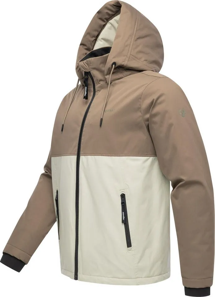 ragwear ragwear Funktionsjacke Roaan Wasserdichte leichte Winterjacke mit Kapuze, Braun, – Produktbild 3 von 5